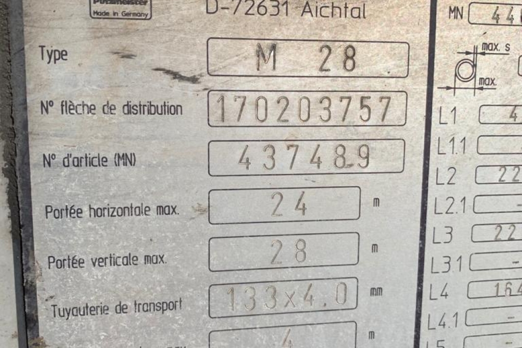 Putzmeister M 36-4 M28 2005 photo 11